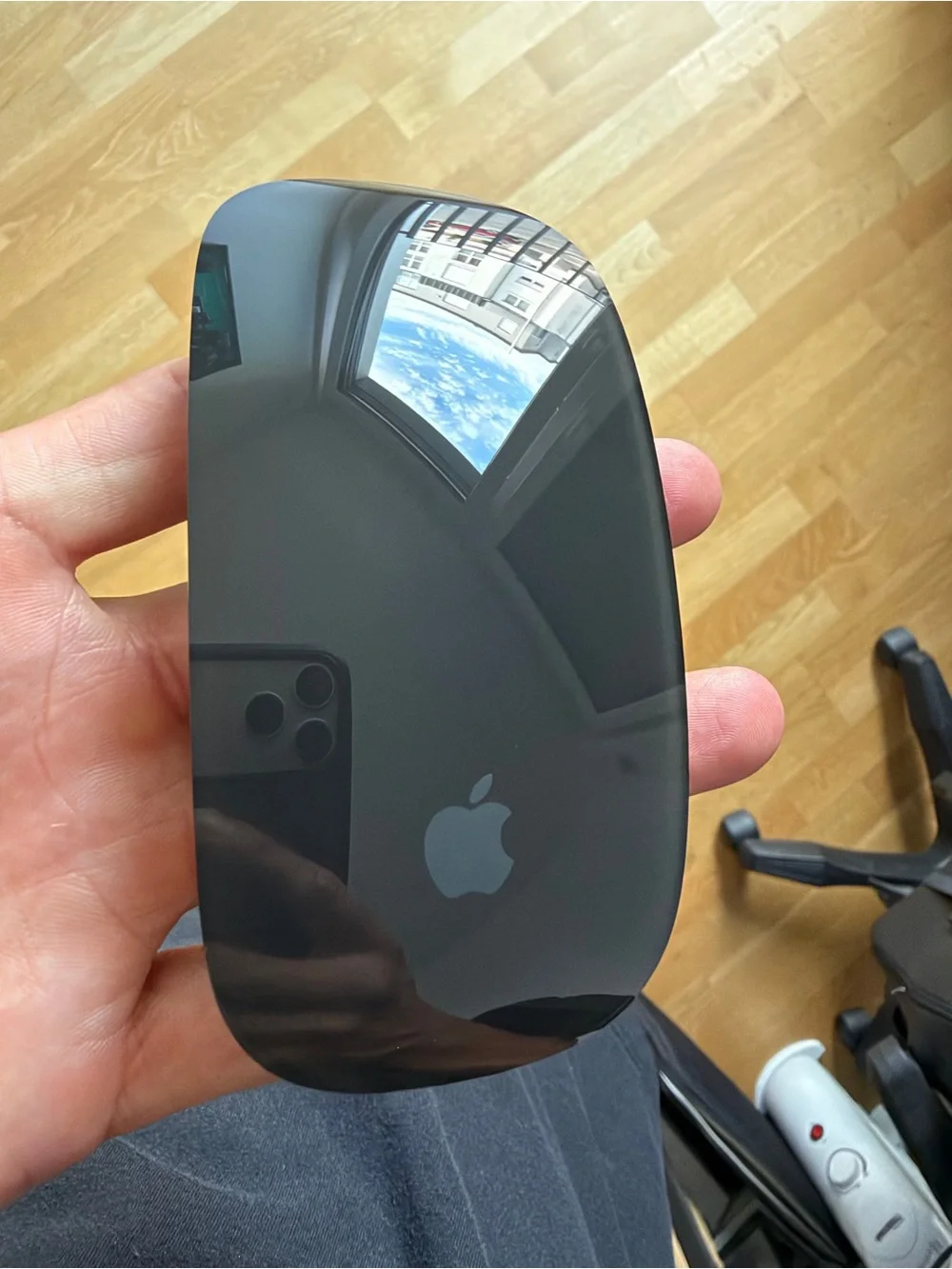 Apple Magic Mouse — Space Gray Top with Silver Sides